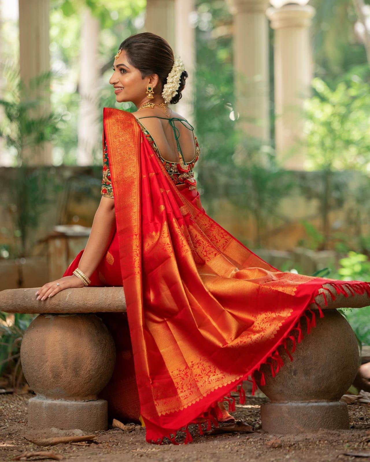 Adorning Red Color Soft Silk Saree With Cynosure Blouse Piece