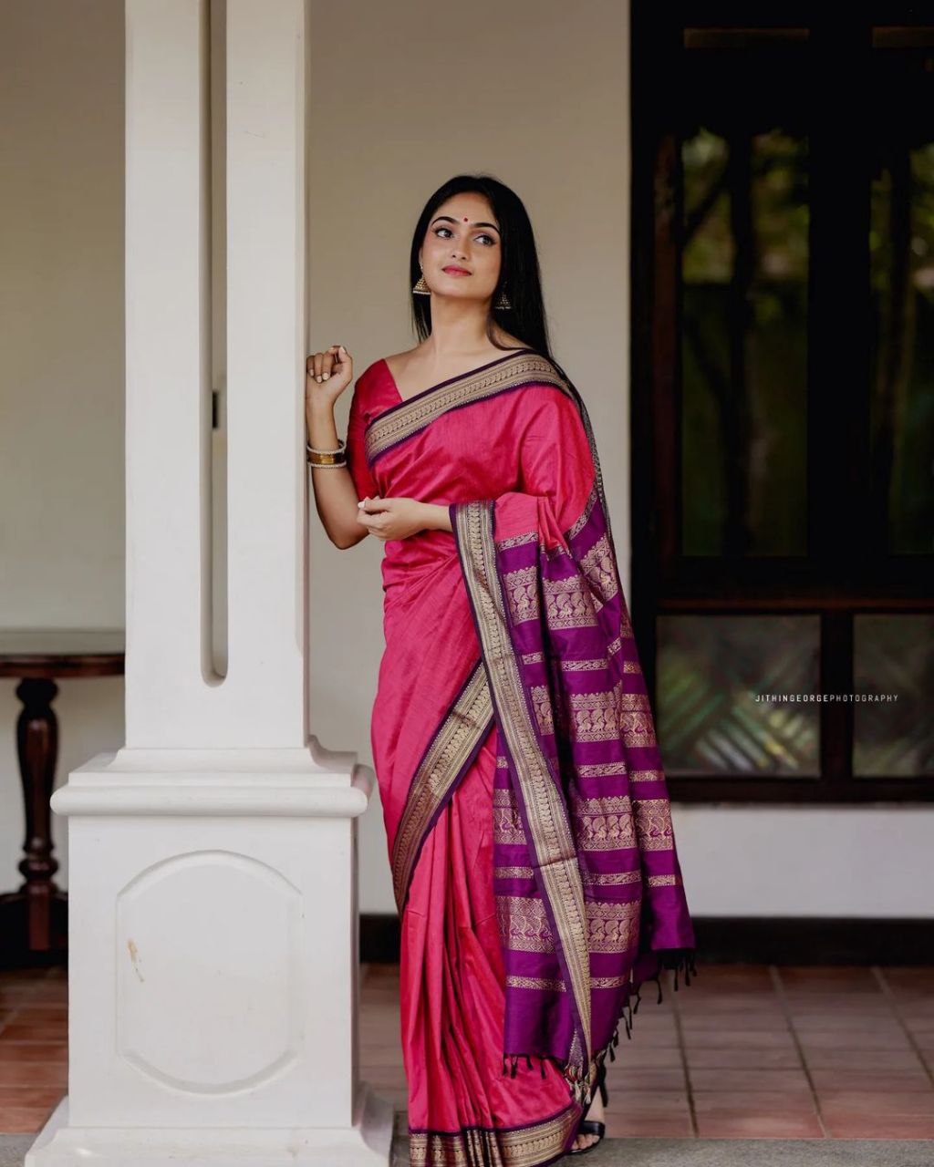 Girlish Pink Soft Silk Saree with Captivating Blouse Piece