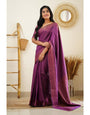 Charming Purple Soft Silk Saree With Wonderful Blouse Piece