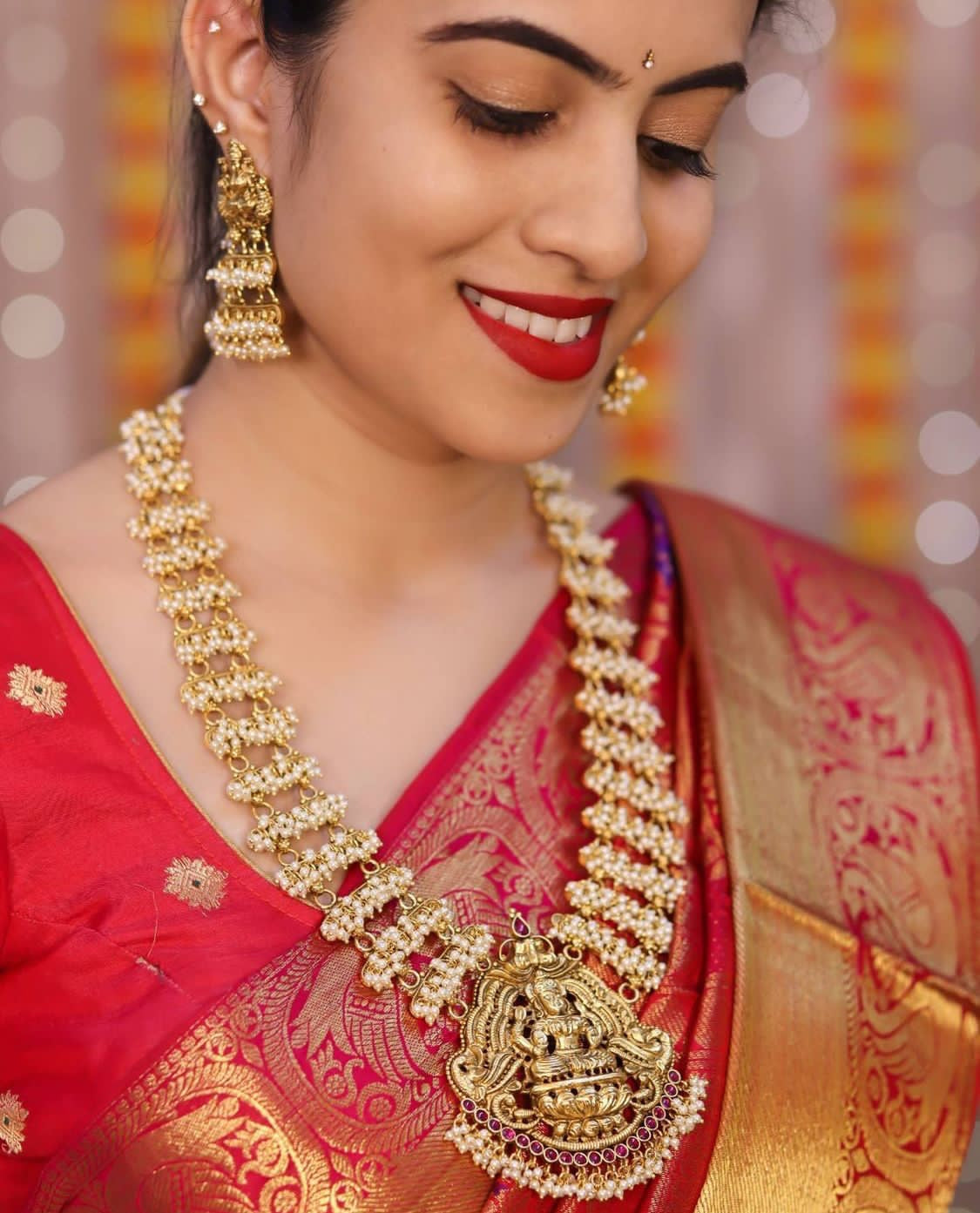 Wonderful Red Color Banarasi Soft Silk Saree With Blouse Piece