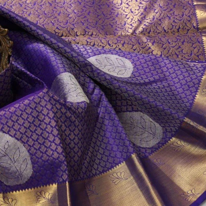 Gorgeous Blue Color Soft Banarasi Silk Saree With Blouse Piece