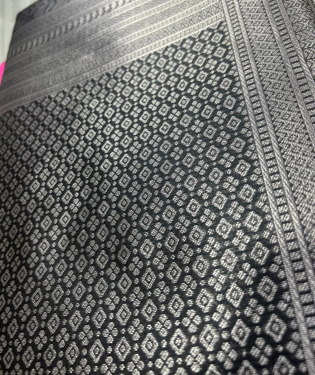 Most Stunning Black Color Soft Banarasi Silk Saree With Blouse Piece